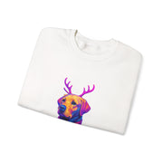 Neon Labrador Reindeer Sweater Sweatshirt | Colorful Dog Christmas Crewneck