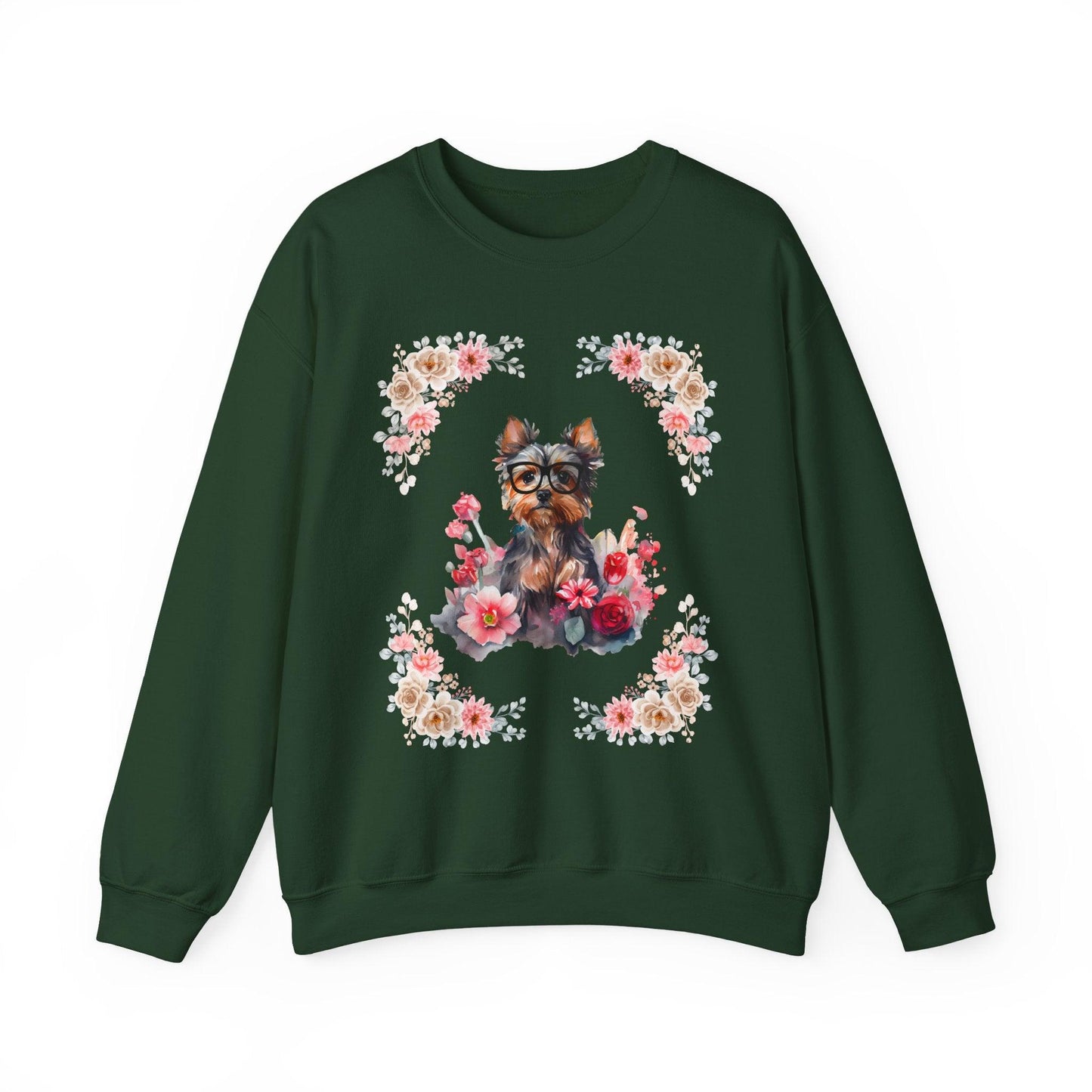 Geeky Goddess Yorkie Unisex Crewneck Sweatshirt