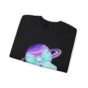 Purple Saturn Wrapped In A Bow Sweatshirt