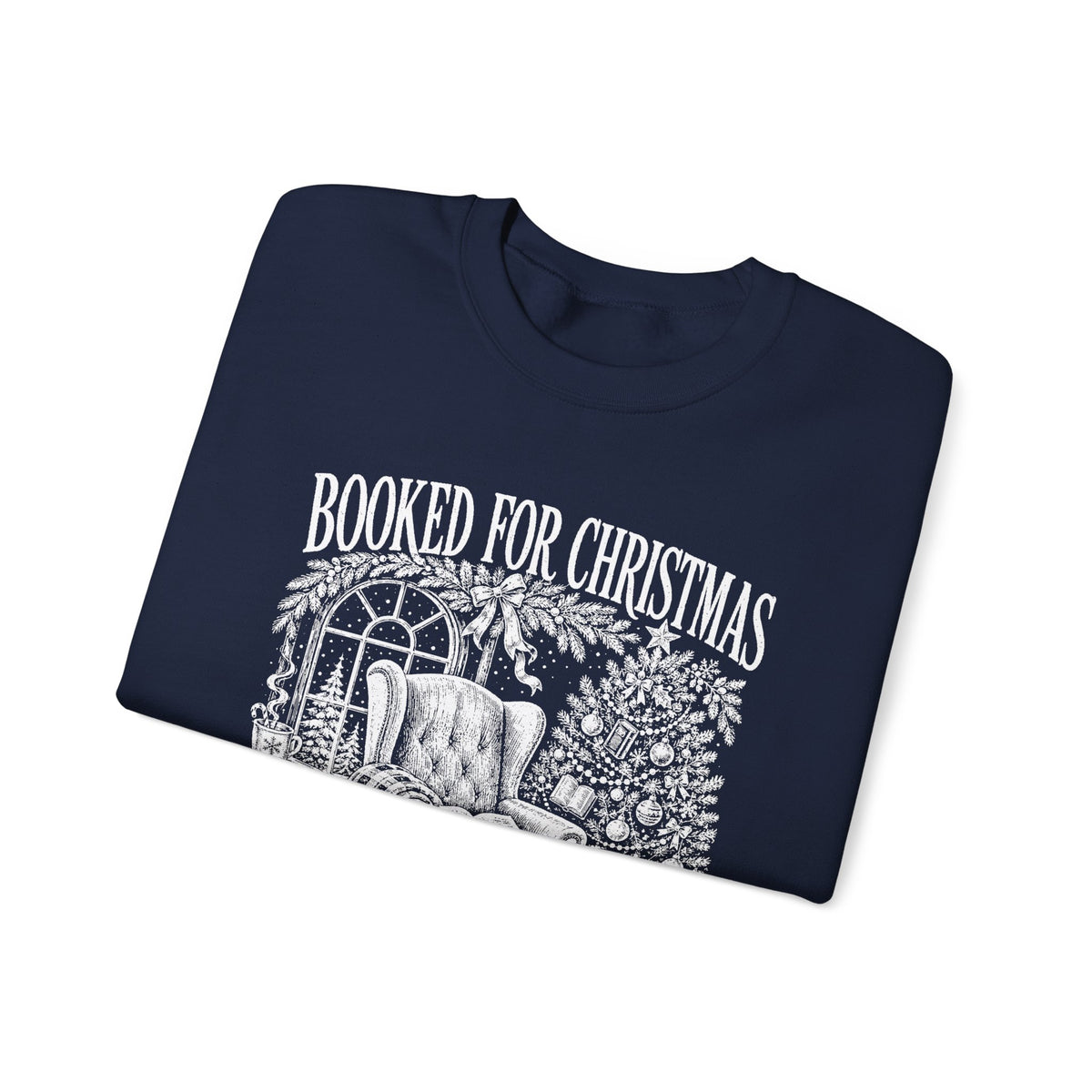 Booked for Christmas Sweatshirt, Book Lover Christmas Crewneck, Cozy Reader Sweater, Bookish Holiday Shirt, BookTok Christmas Gift