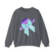 Purple Saturn Wrapped In A Bow Sweatshirt