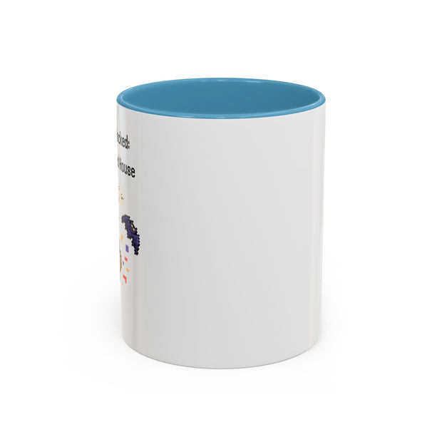 'Achievement Unlocked: Survived A Haunted House' Accent Coffee Mug