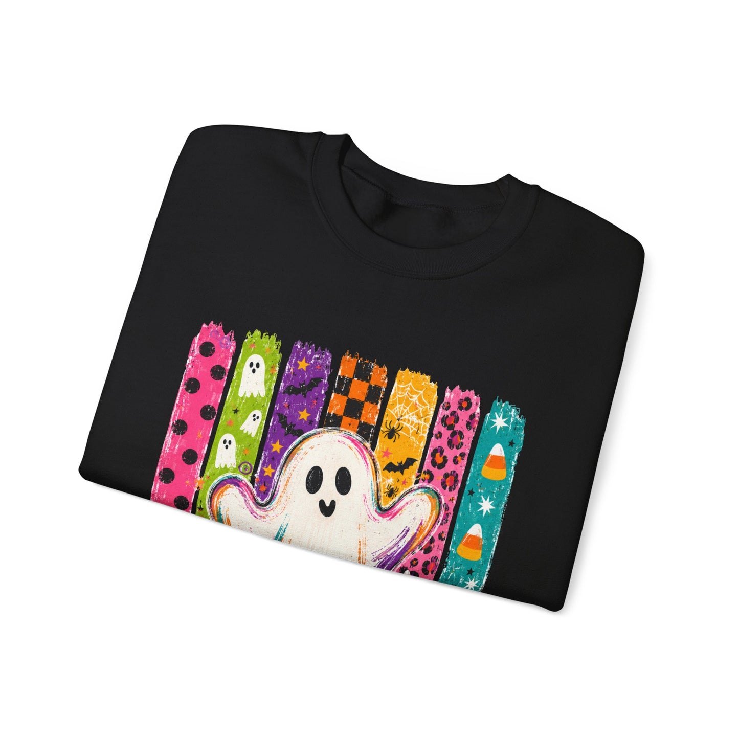 Rainbow Ghost Halloween Sweatshirt | Cute Ghost Graphic Crewneck