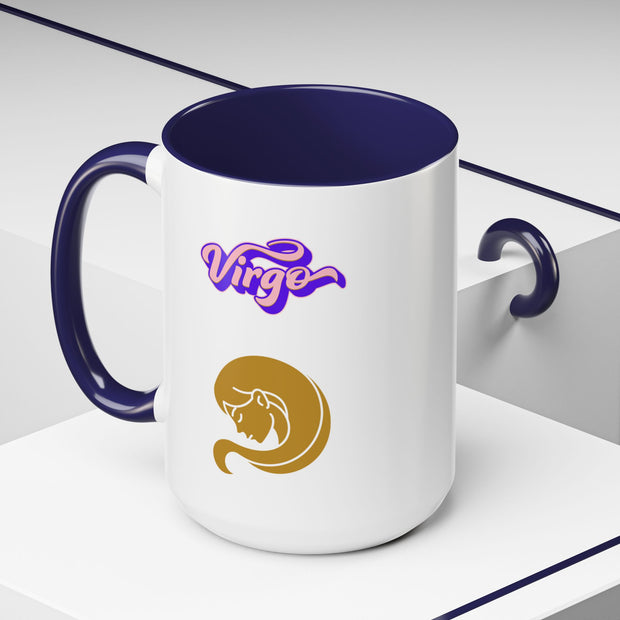 'Virgo' Zodiac Accent Coffee Mug