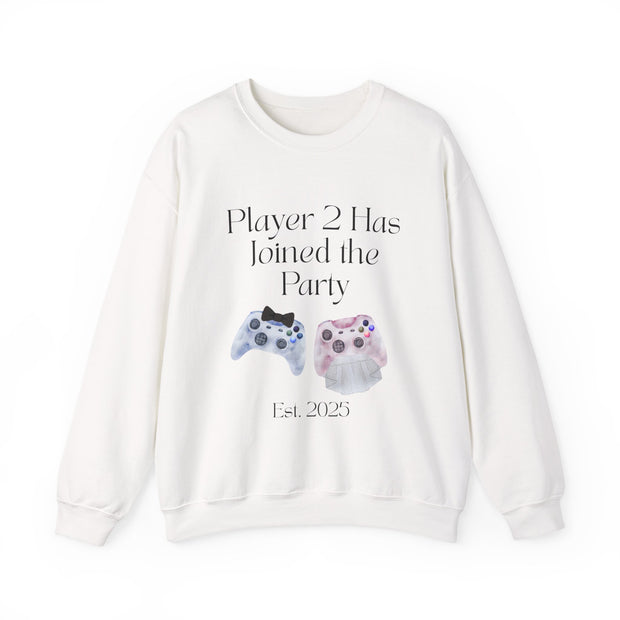 'Player 2 Has Joined The Party' 'Est. 2025' Unisex Crewneck Sweatshirt