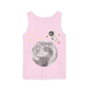 Astronaut Flying To The Moon Unisex Tank Top