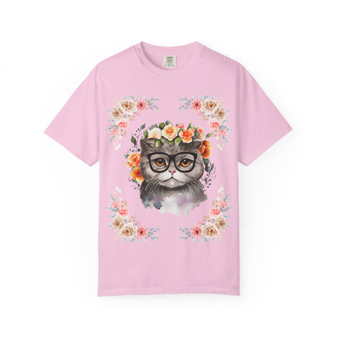 Geeky Goddess Gray Cat Unisex T-Shirt