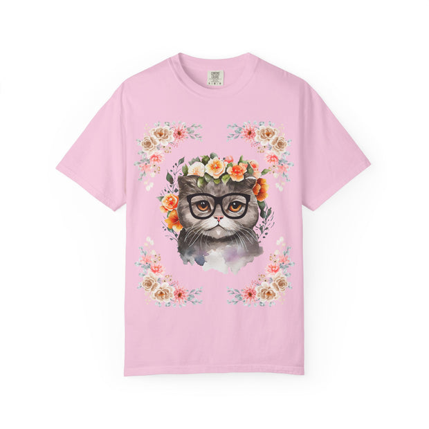 Geeky Goddess Gray Cat Unisex T-Shirt