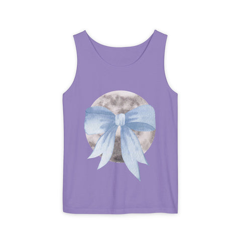 Moon Wrapped In Bow Unisex Tank Top