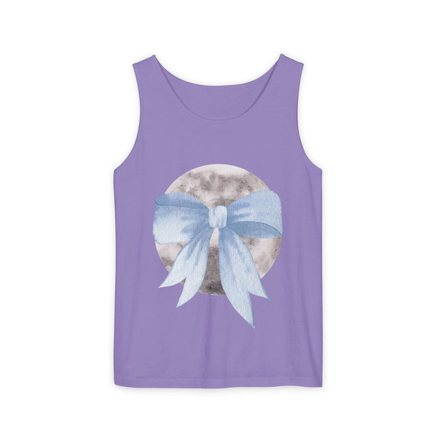 Moon Wrapped In Bow Unisex Tank Top