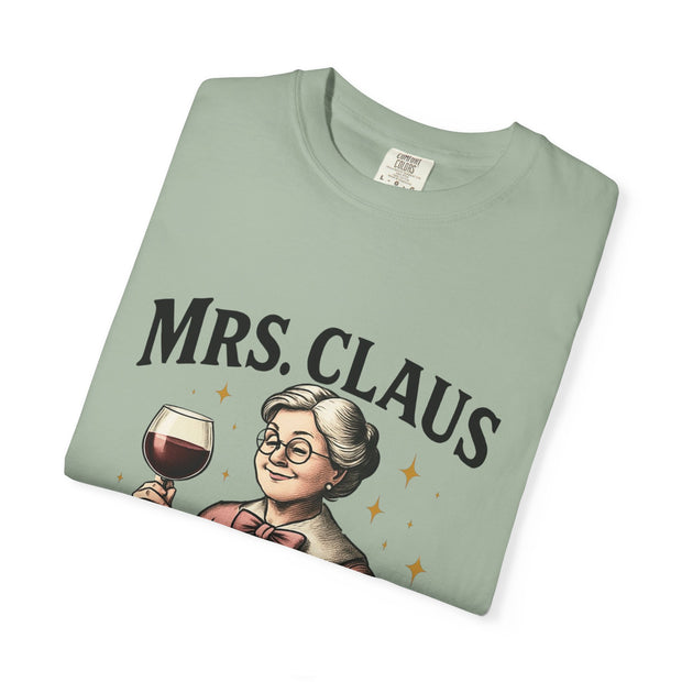 Mrs. Claus Wine Club T-Shirt, Fun Christmas Tee, Holiday Humor Shirt, Unique Gift for Wine Lovers, Mrs Claus Wine Lover Apparel
