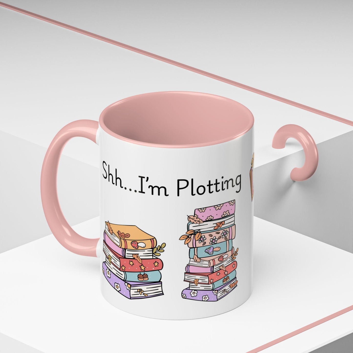 'Shhh...I'm Plotting' Accent Coffee Mug