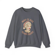 Mrs Claus Glam Squad Sweatshirt | Retro Mrs. Claus Illustration, Christmas Holiday Crewneck