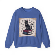 Cat and Book Lover's Crewneck Sweatshirt