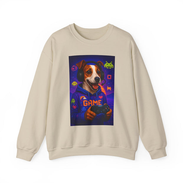 Gaming Jack Russell Controller sweatshirt | Retro Arcade Gamer Puppy Graphic