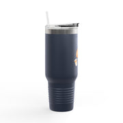 'Feline Good with a Book & Brew' Insulated Travel Mug, 40oz