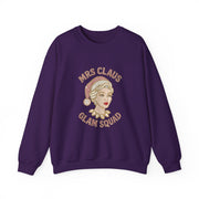 Mrs Claus Glam Squad Sweatshirt | Retro Mrs. Claus Illustration, Christmas Holiday Crewneck