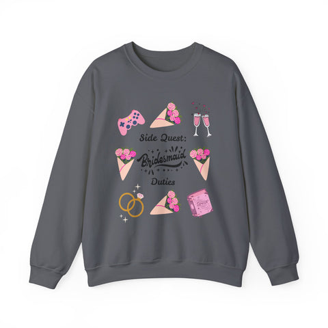 'Side Quest: Bridesmaid Duties' Unisex Crewneck Sweatshirt