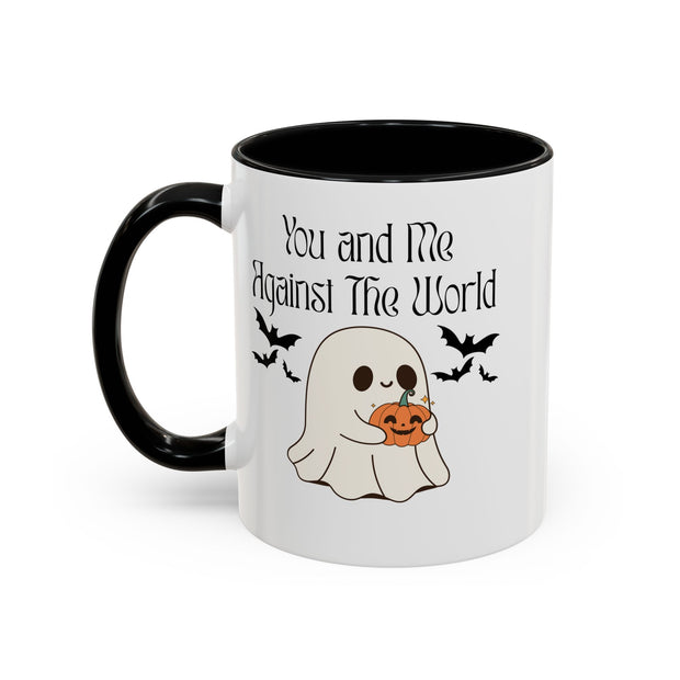 'You and Me Against The World' Accent Coffee Mug