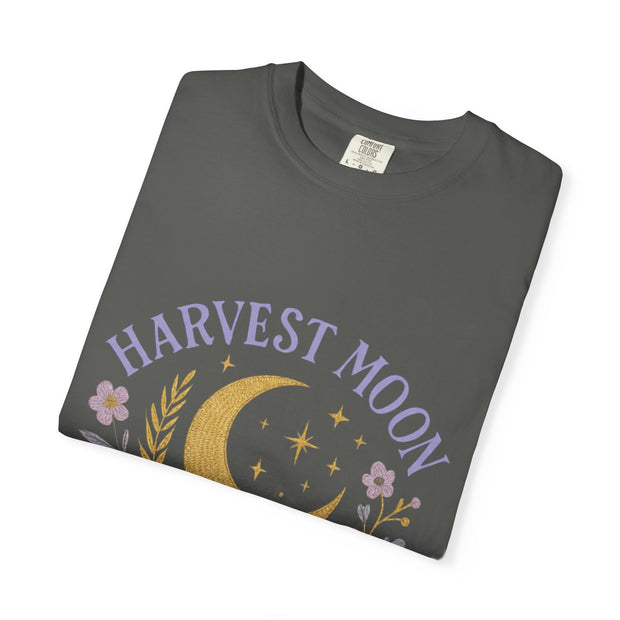 Harvest Moon Society Unisex T-Shirt, Cozy Graphic Tee, Astrology Apparel, Gift for Moon Lovers, Autumn Style, Casual Wear