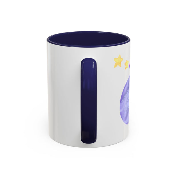 Astronaut Taking Off In Space Accent Coffee Mug