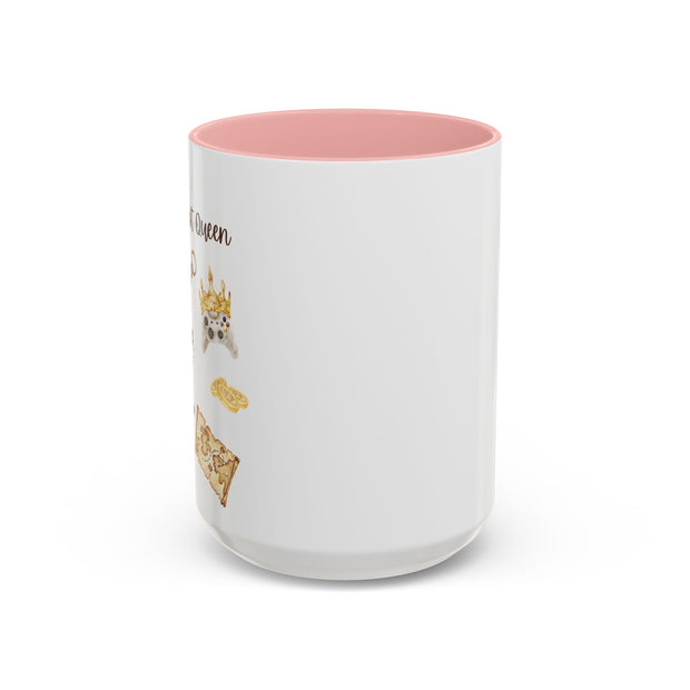 'Side Quest Queen' Accent Coffee Mug
