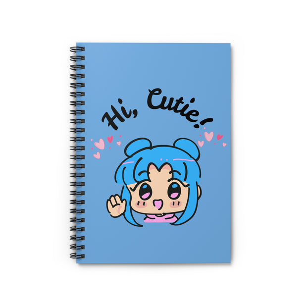 'Hi Cutie!' Anime Girl Spiral Notebook