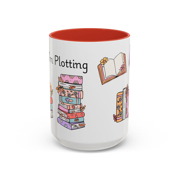 'Shhh...I'm Plotting' Accent Coffee Mug