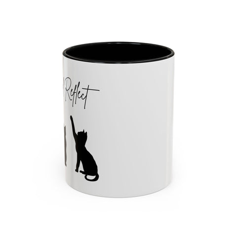 'Paws and Reflect' Cats Accent Coffee Mug