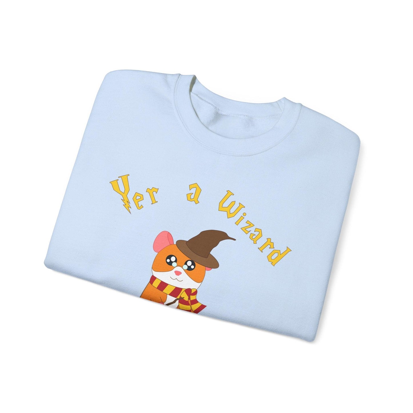 Hammy Wizard Illustration Sweatshirt | Cute Hamster Wizard Crewneck