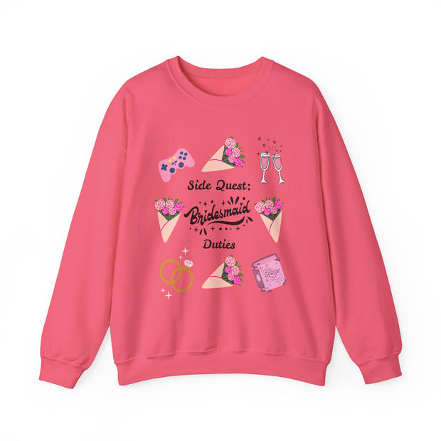 'Side Quest: Bridesmaid Duties' Unisex Crewneck Sweatshirt