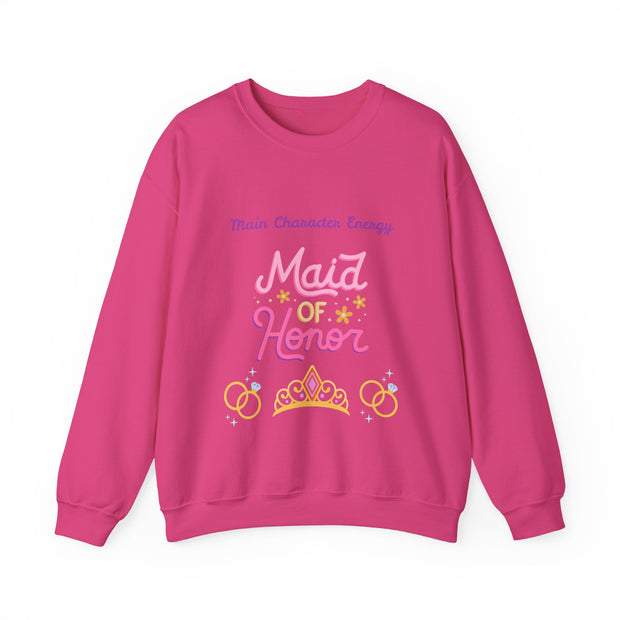 'Main Character Energy: Maid of Honor' Unisex Crewneck Sweatshirt