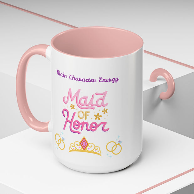 'Main Character Energy: Maid of Honor' Accent Coffee Mug