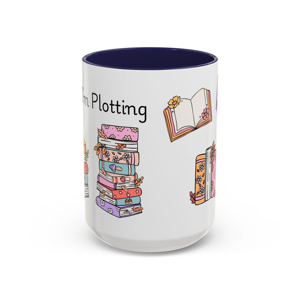 'Shhh...I'm Plotting' Accent Coffee Mug