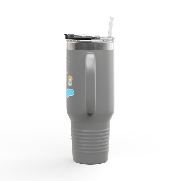 'Side Quest: Pool Party' Insulated Travel Mug, 40oz