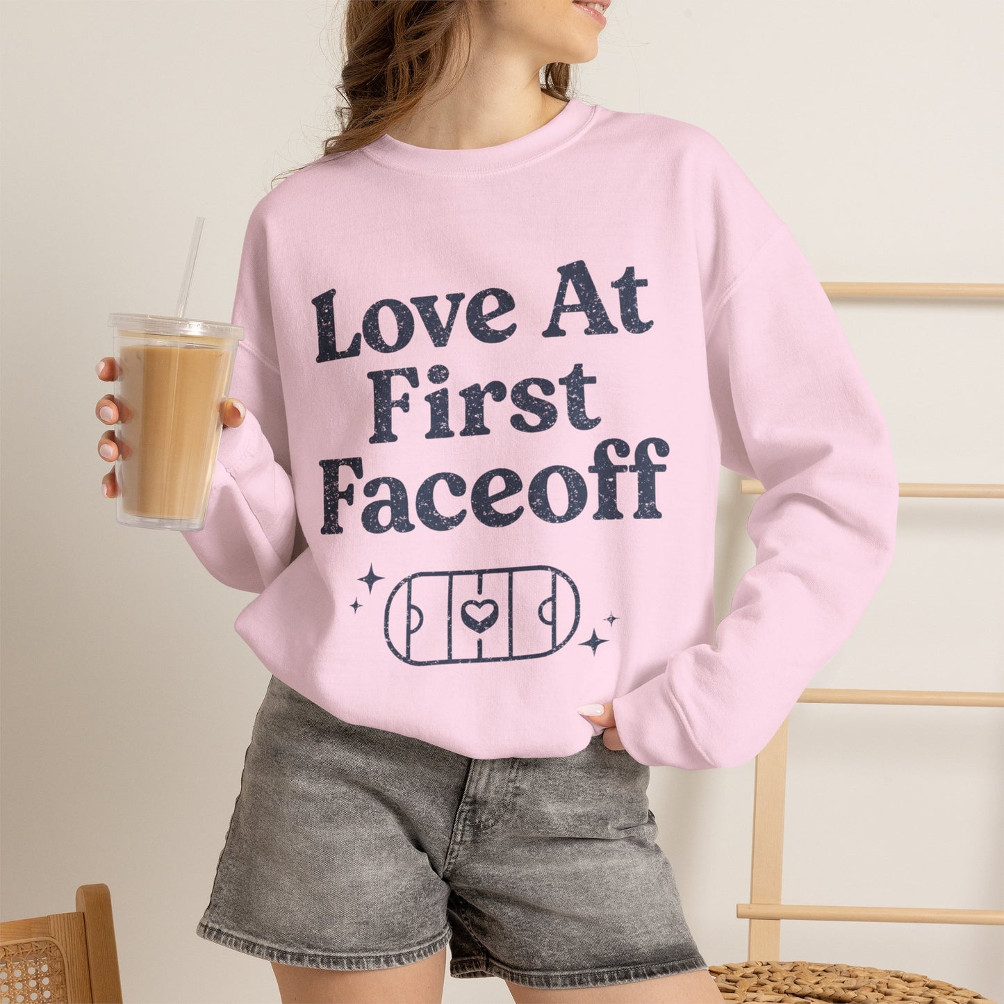 Love At First Faceoff Sweatshirt, Hockey Romance Booktok Crewneck, Sports Romance Reader Pullover