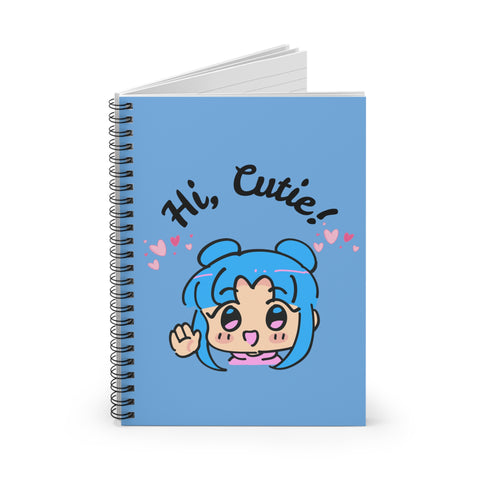 'Hi Cutie!' Anime Girl Spiral Notebook