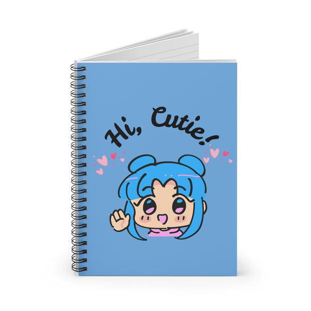 'Hi Cutie!' Anime Girl Spiral Notebook