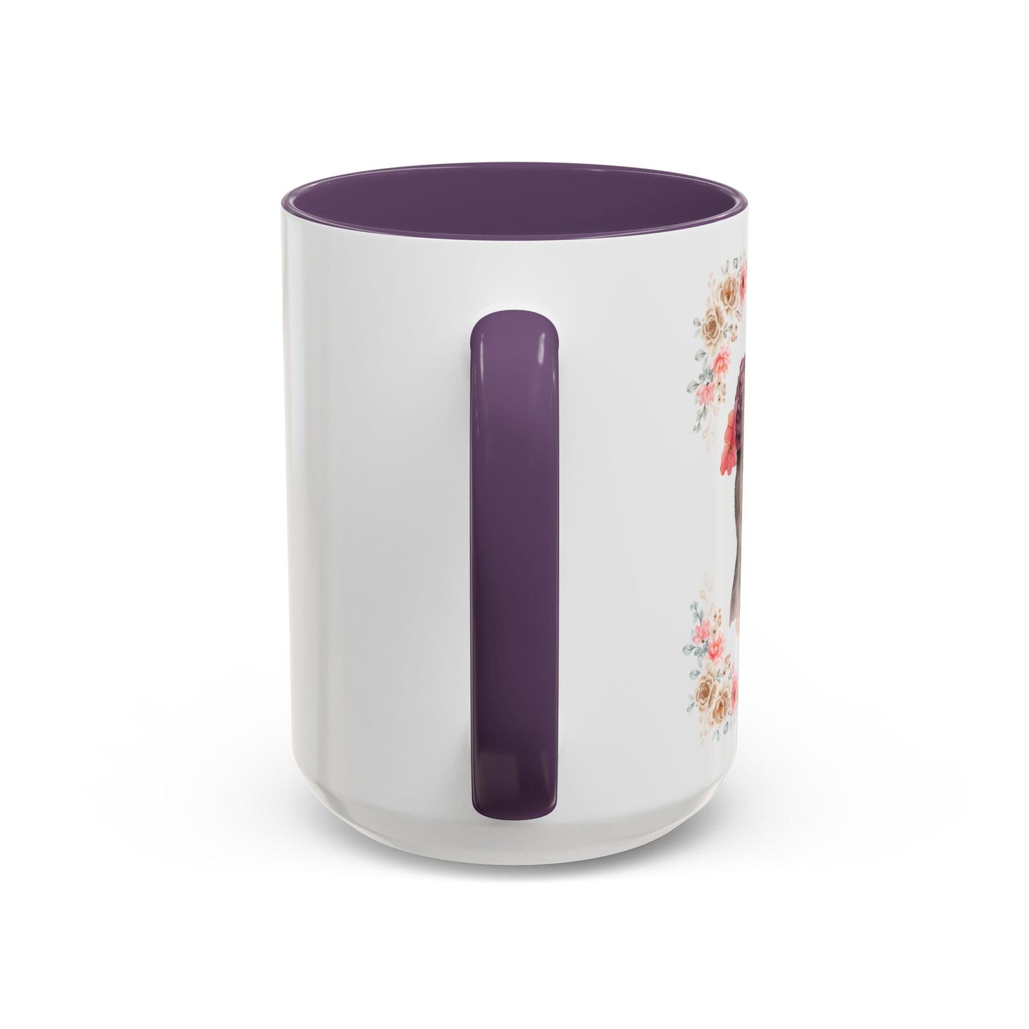 Geeky Goddess Dark Gray Cat Accent Coffee Mug