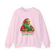 Santa with Game Controller Sweatshirt | Stay Merry Game On Christmas