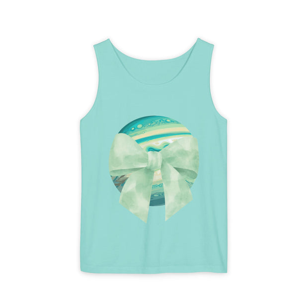 Green Planet Wrapped In Bow Unisex Tank Top