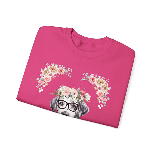 Geeky Goddess Dalmatian Unisex Crewneck Sweatshirt