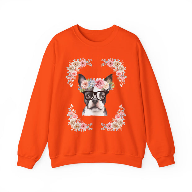 Geeky Goddess French Bulldog Unisex Crewneck Sweatshirt