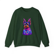 Festive Dog Sweatshirt, Cozy Unisex Crewneck, Pet Lover Gift, Holiday Apparel, Cute Dog Design