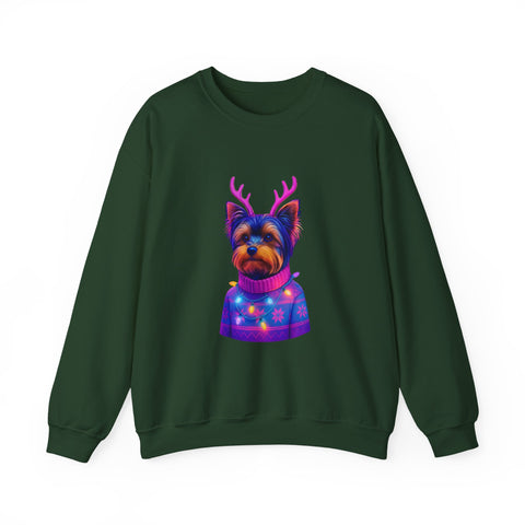 Festive Dog Sweatshirt, Cozy Unisex Crewneck, Pet Lover Gift, Holiday Apparel, Cute Dog Design