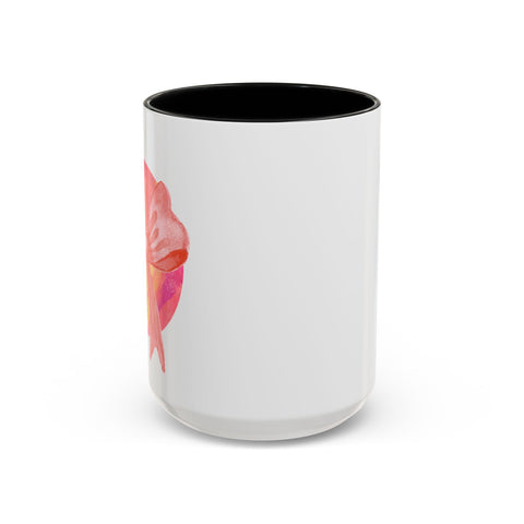 Pink/Yellow Planet Wrapped In A Bow Accent Coffee Mug