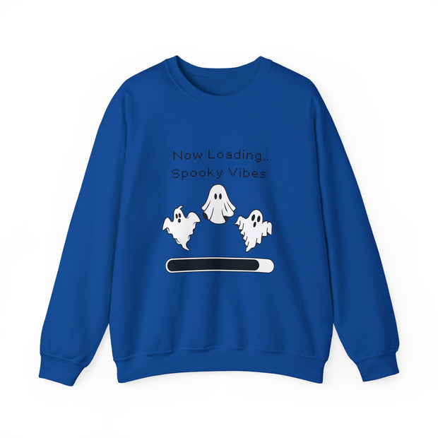 'Now Loading..Spooky Vibes' Unisex Crewneck Sweatshirt
