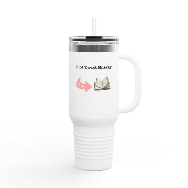 'Plot Twist Energy' Insulated Travel Mug, 40oz