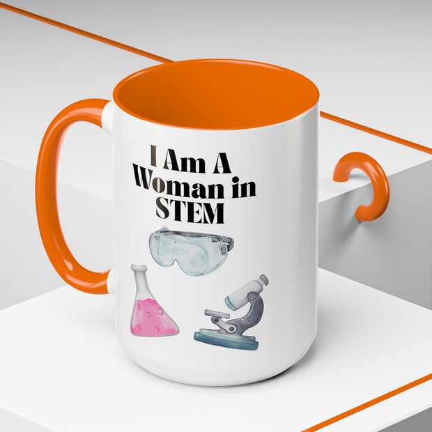 'I Am A Woman In STEM' Scientist Accent Coffee Mug
