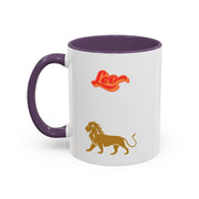'Leo' Zodiac Accent Coffee Mug